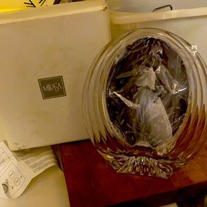 Mikasa New Crystal Concentric Oval 6.75"x4.75" Picture frame wedding Japan